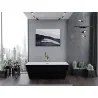 Mexen Lita freestanding bath 170 x 75 cm, white/black, brushed gold overflow - 52121707575-55