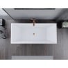 Mexen Lita freestanding bath 170 x 75 cm, white/black, overflow rose gold - 52121707575-60