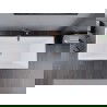 Mexen Lita freistehende Badewanne 170 x 75 cm, weiß/schwarz, gebürstete Messingüberlauf - 52121707575-65