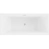 Mexen Lita freestanding bathtub 170 x 75 cm, white/black, brushed nickel overflow - 52121707575-97