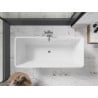 Mexen Tonia freistehende Badewanne 170 x 75 cm, weiß, Überlauf chrom - 52171707500-01