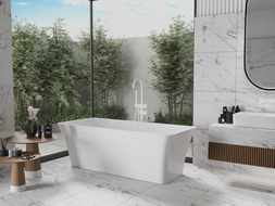 Mexen Tonia freistehende Badewanne 170 x 75 cm, weiß, Überlauf weiß - 52171707500-20