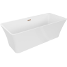 Mexen Tonia 170 x 75 cm Freestanding Bath, White, Rose Gold Overflow - 52171707500-60