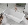 Mexen Tonia baignoire autoportante 170 x 75 cm, blanche, trop-plein en cuivre brossé - 52171707500-65