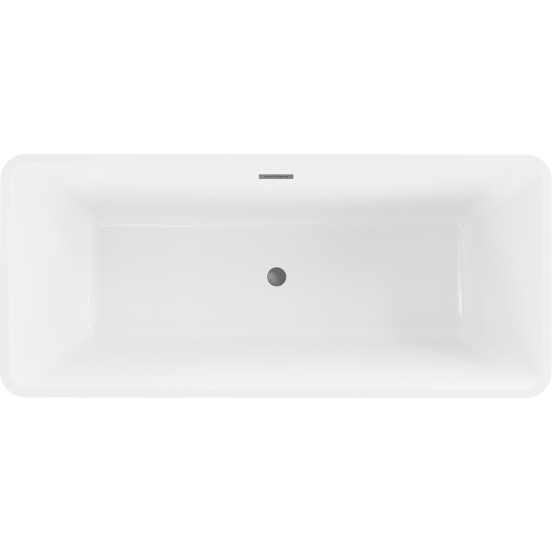 Mexen Tonia iseseisev vann 170 x 75 cm, valge, ülejooks harjatud gun gray - 52171707500-66