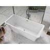 Mexen Tonia iseseisev vann 170 x 75 cm, valge, ülejooks harjatud gun gray - 52171707500-66