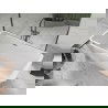 Mexen Tonia vrijstaande badkuip 170 x 75 cm, wit, overloop gun gray geborsteld - 52171707500-66