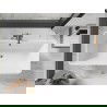 Mexen Tonia vrijstaande badkuip 170 x 75 cm, wit, overloop gun gray geborsteld - 52171707500-66