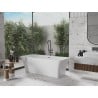 Mexen Tonia freistehende Badewanne 170 x 75 cm, weiß, Überlauf gun gray gebürstet - 52171707500-66