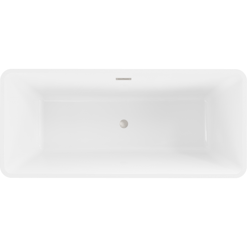 Mexen Tonia freestanding bathtub 170 x 75 cm, white, brushed nickel overflow - 52171707500-97