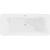 Mexen Tonia freestanding bathtub 170 x 75 cm, white, brushed nickel overflow - 52171707500-97