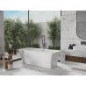 Mexen Tonia freistehende Badewanne 170 x 75 cm, weiß, Überlauf in Gun Metal - 52171707500-95
