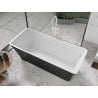 Mexen Tonia freistehende Badewanne 170 x 75 cm, weiß/schwarz, weißer Überlauf - 52171707575-20