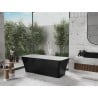 Mexen Tonia freistehende Badewanne 170 x 75 cm, weiß/schwarz, weißer Überlauf - 52171707575-20