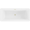 Mexen Tonia freestanding bath 170 x 75 cm, white/black, gold brushed overflow - 52171707575-55
