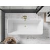 Mexen Tonia freestanding bath 170 x 75 cm, white/black, gold brushed overflow - 52171707575-55