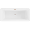 Mexen Tonia freestanding bathtub 170 x 75 cm, white/black, rose gold overflow - 52171707575-60