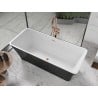 Mexen Tonia freistehende Badewanne 170 x 75 cm, weiß/schwarz, Roségold Überlauf - 52171707575-60