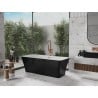 Mexen Tonia freistehende Badewanne 170 x 75 cm, weiß/schwarz, Roségold Überlauf - 52171707575-60
