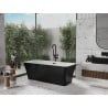Mexen Tonia freistehende Badewanne 170 x 75 cm, weiß/schwarz, Überlauf schwarz - 52171707575-70