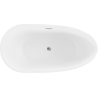 Mexen Eos freistehende Badewanne 150 x 75 cm, weiß, mit Überlauf chrom - 52471507500-01