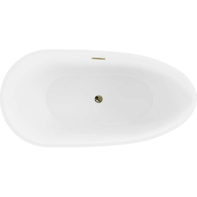 Mexen Eos eraldiseisev vann 150 x 75 cm, valge, kuldne ülevool - 52471507500-50