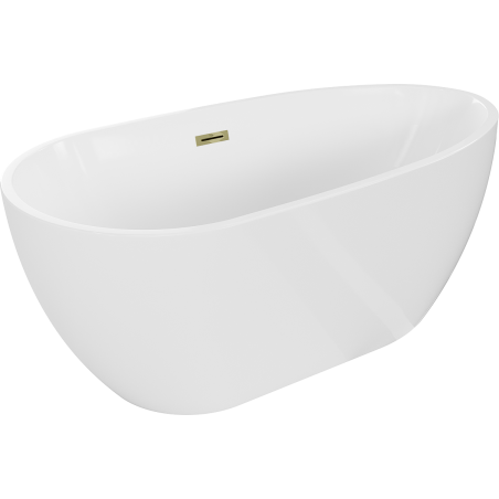 Mexen Eos Free-standing Bathtub 170 x 75 cm, White, Gold Overflow - 52471707500-50