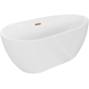 Mexen Eos freestanding bathtub 170 x 75 cm, white, overflow rose gold - 52471707500-60