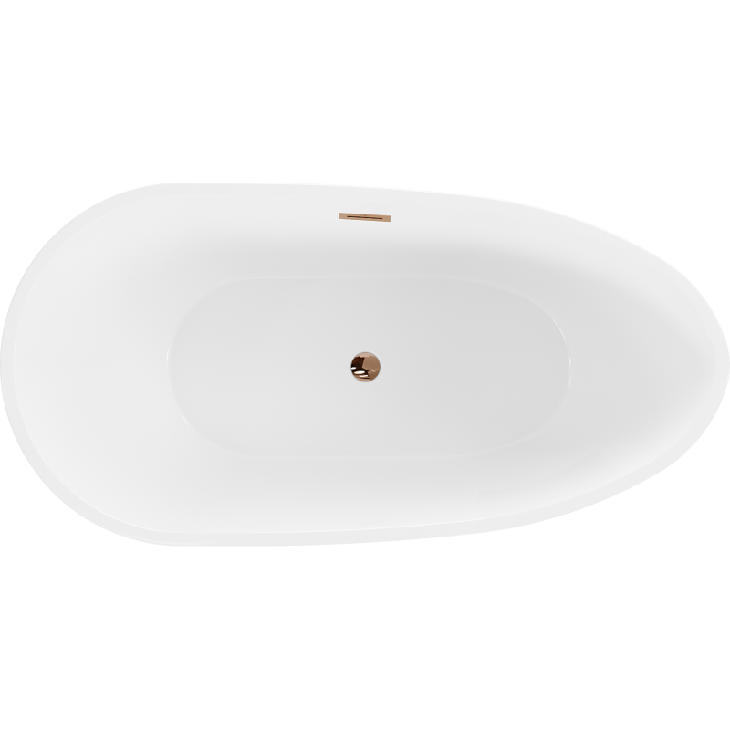 Mexen Eos freestanding bathtub 170 x 75 cm, white, overflow rose gold - 52471707500-60