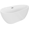 Mexen Eos freestanding bathtub 170 x 75 cm, white, brushed gun gray overflow - 52471707500-66
