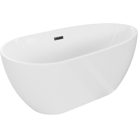 Mexen Eos vrijstaande badkuip 170 x 75 cm, wit, zwarte overloop - 52471707500-70
