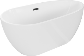 Mexen Eos freistehende Badewanne 170 x 75 cm, weiß, mit schwarzem Überlauf - 52471707500-70