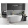 Mexen Eos freistehende Badewanne 170 x 75 cm, weiß, Überlauf mit gebürstetem Gold - 52471707500-55