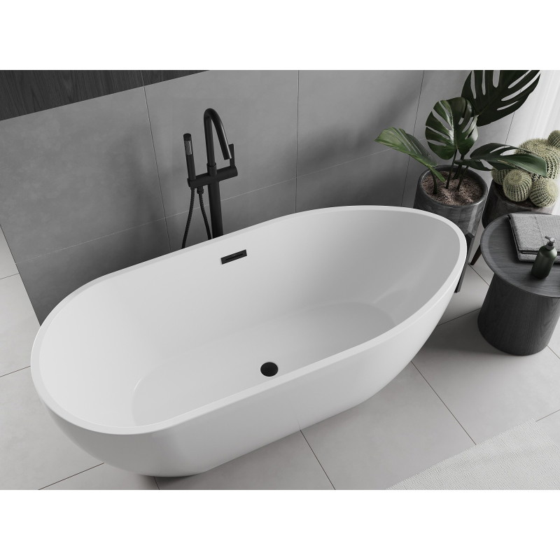 Mexen Eos samostojeća kada 170 x 75 cm, bijela, crni preljev - 52471707500-70