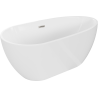 Mexen Eos freistehende Badewanne 170 x 75 cm, weiß, Ablauf nickel gebürstet - 52471707500-97