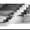 Mexen Eos freistehende Badewanne 150 x 75 cm, weiß, Überlauf gun metal - 52471507500-95