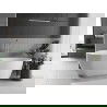 Mexen Eos vrijstaand bad 170 x 75 cm, wit, overloop geborsteld nikkel - 52471707500-97