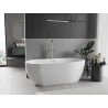 Mexen Eos freistehende Badewanne 150 x 75 cm, weiß, mit Überlauf aus gebürstetem Nickel - 52471507500-97