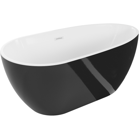 Mexen Eos baignoire autoportante 170 x 75 cm, blanc/noir, trop-plein blanc - 52471707575-20