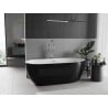 Mexen Eos freistehende Badewanne 170 x 75 cm, Weiß/Schwarz, Chromüberlauf - 52471707575-01