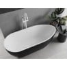 Mexen Eos freistehende Badewanne 170 x 75 cm, weiß/schwarz, weißer Überlauf - 52471707575-20