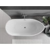 Mexen Eos freistehende Badewanne 150 x 75 cm, weiß/schwarz, Überlauf chrom - 52471507575-01