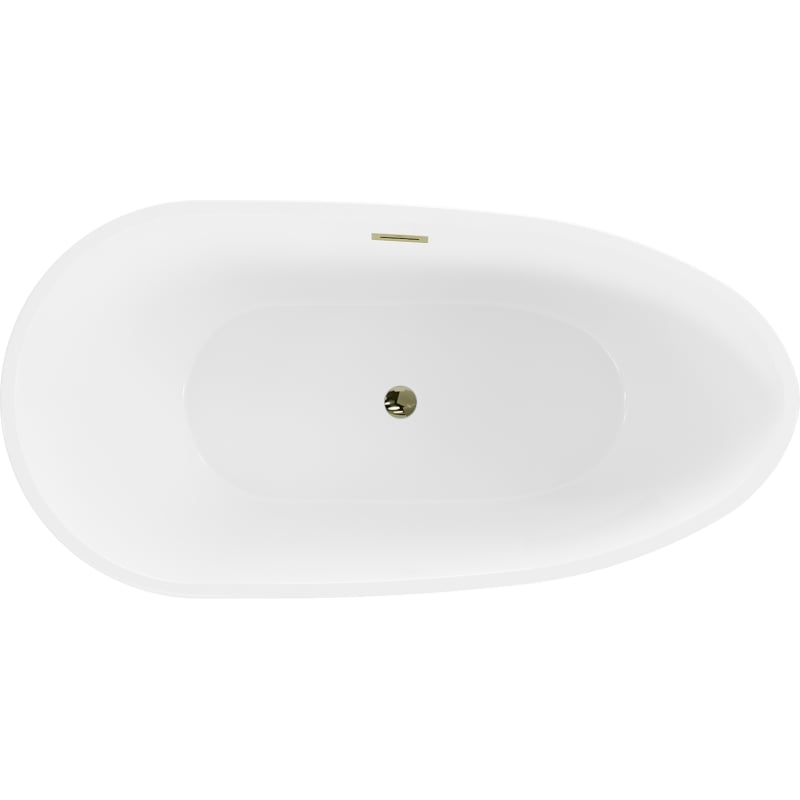 Mexen Eos wanna wolnostojąca 170 x 75 cm, biała/czarna, przelew złoty - 52471707575-50