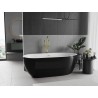 Mexen Eos eraldiseisev vann 150 x 75 cm, valge/must, ülevool kuldne harjatud - 52471507575-55