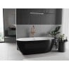Mexen Eos freistehende Badewanne 150 x 75 cm, weiß/schwarz, gebürsteter Messingüberlauf - 52471507575-65