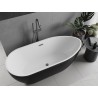 Mexen Eos samostojeća kada 150 x 75 cm, bijela/crna, preljev gun gray brušeni - 52471507575-66