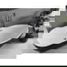Mexen Eos vrijstaande badkuip 150 x 75 cm, wit/zwart, overloop gun gray geborsteld - 52471507575-66