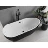 Mexen Eos freestanding bath 150 x 75 cm, white/black, black overflow - 52471507575-70