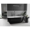 Mexen Eos vabaltseisev vann 150 x 75 cm, valge/must, ülevool gun metal - 52471507575-95