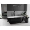 Mexen Eos baignoire autoportante 150 x 75 cm, blanche/noire, trop-plein noir - 52471507575-70